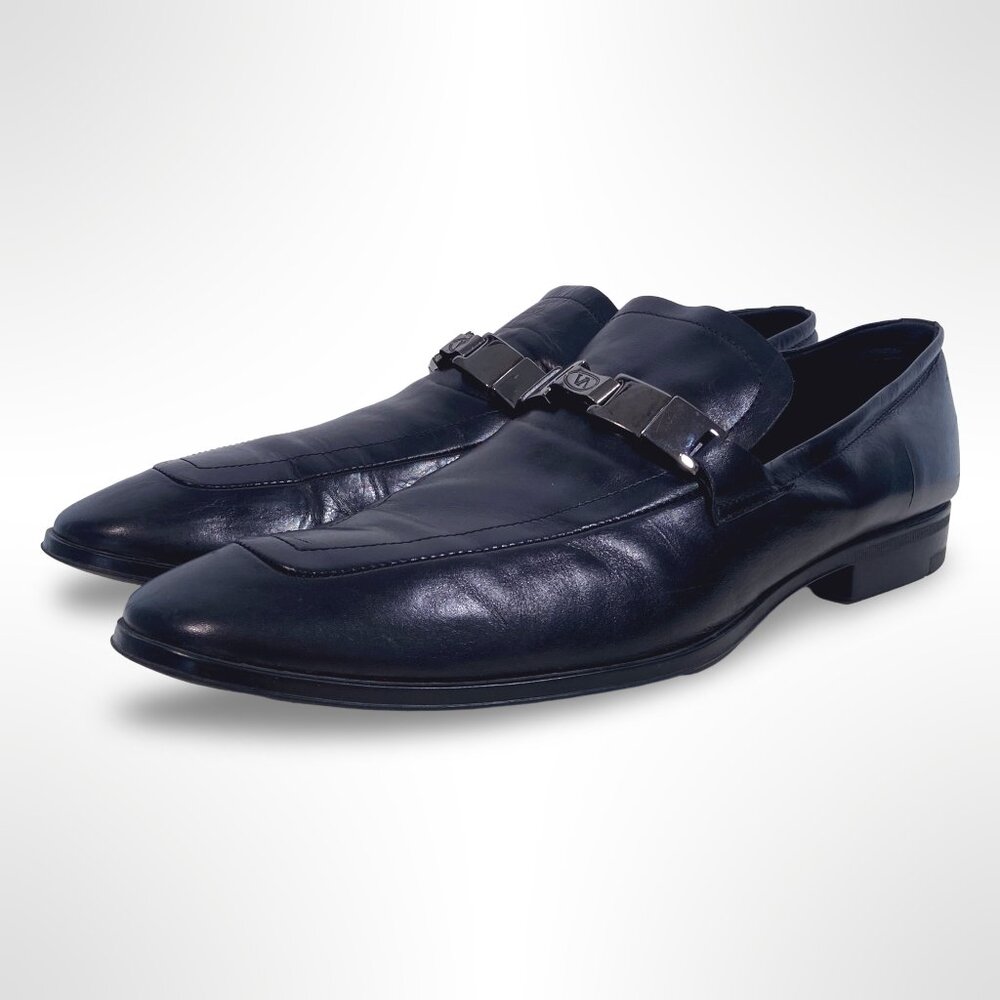 Vittorio Virgili Black Made in Italy Leather Shoes Size 43 US 10